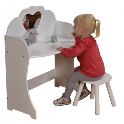 Masuta de toaleta White Star cu scaunel din lemn MDF Liberty House Toys OnlyToys Masuta de toaleta White Star cu scaunel din lemn MDF Liberty House Toys OnlyToys